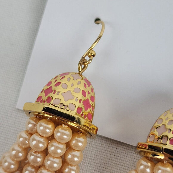 Kate Spade Rambling Roses Faux Pearl Statement Earrings - Picture 2 of 4